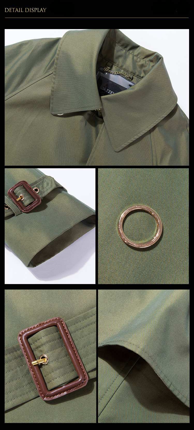 Gabardine Mid-length Trench Coat