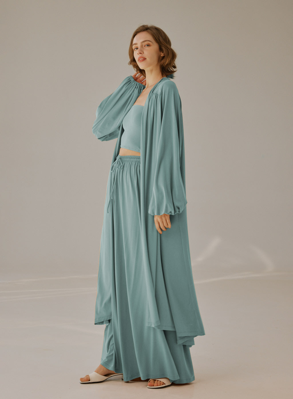 Flowy Open-Front Cardigan