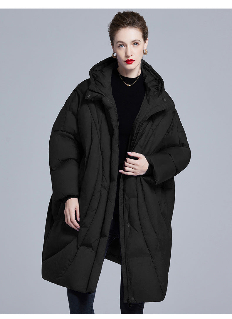 Long Puff-Style Down Jacket