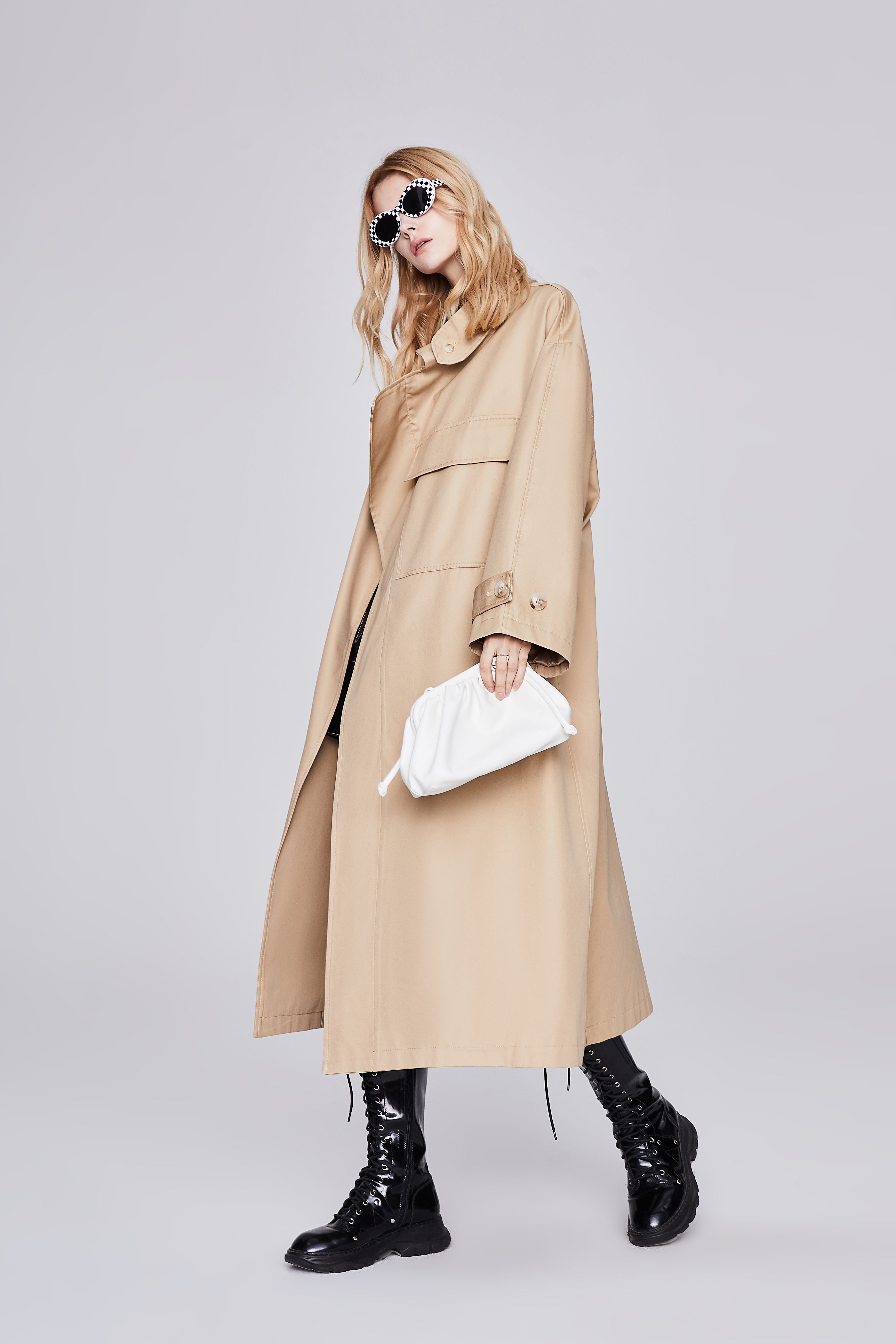 Lazy Style Long Trench Coat