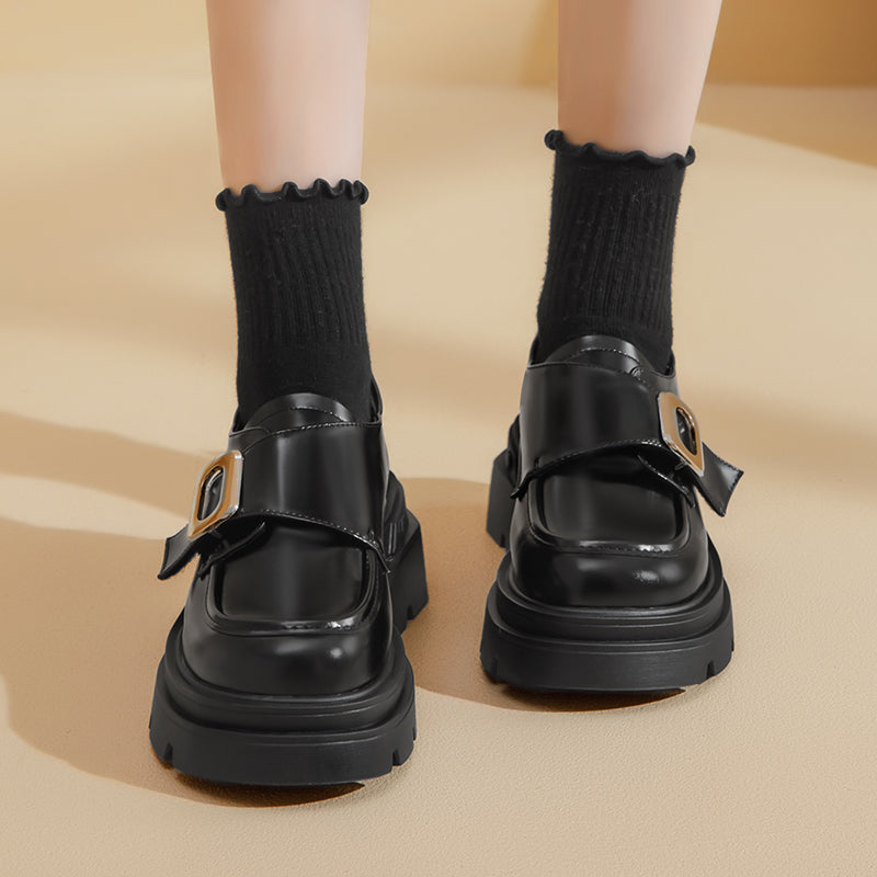 Agsdon Velcro Shiny Loafers