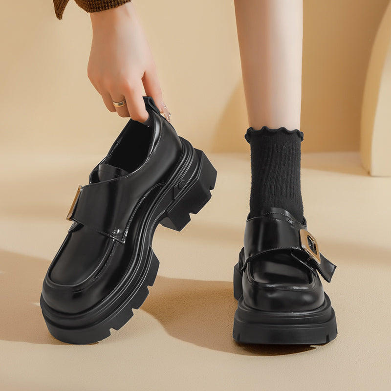 Agsdon Velcro Shiny Loafers