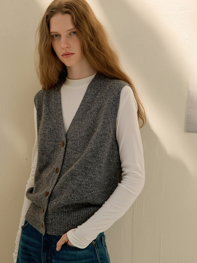 V-neck Wool Vest