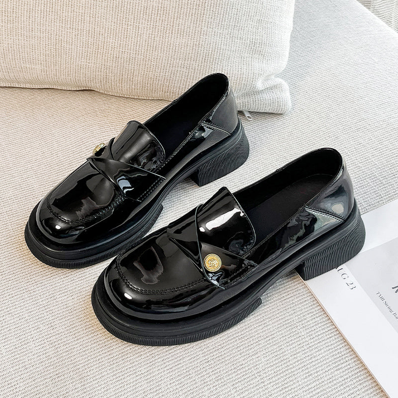 Agsdon Shiny Low-top Loafers
