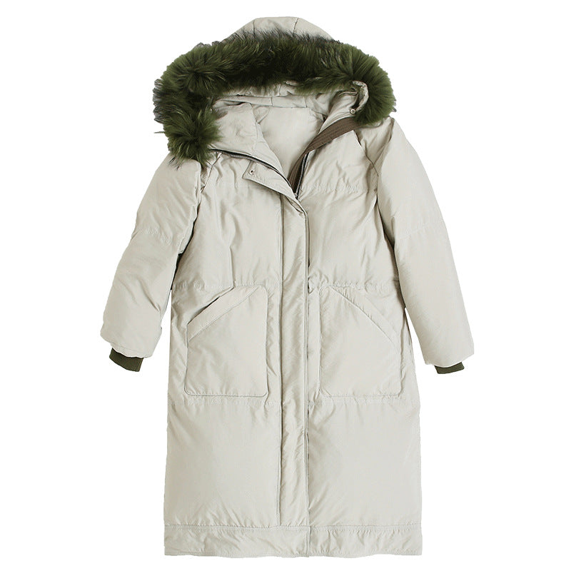 Raccoon Fur Collar Down Jacket
