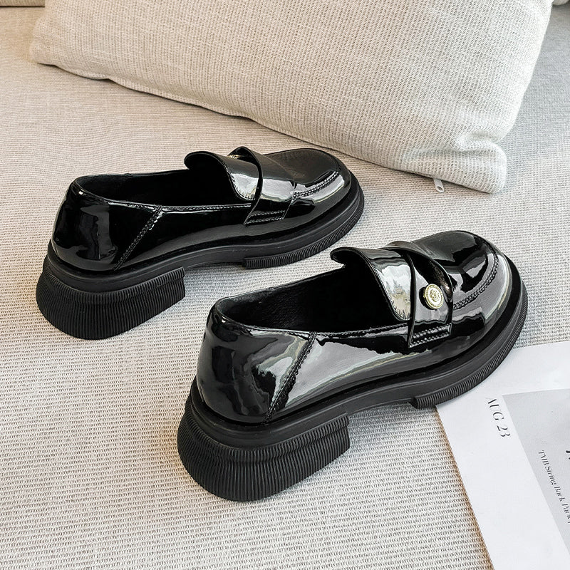 Agsdon Shiny Low-top Loafers
