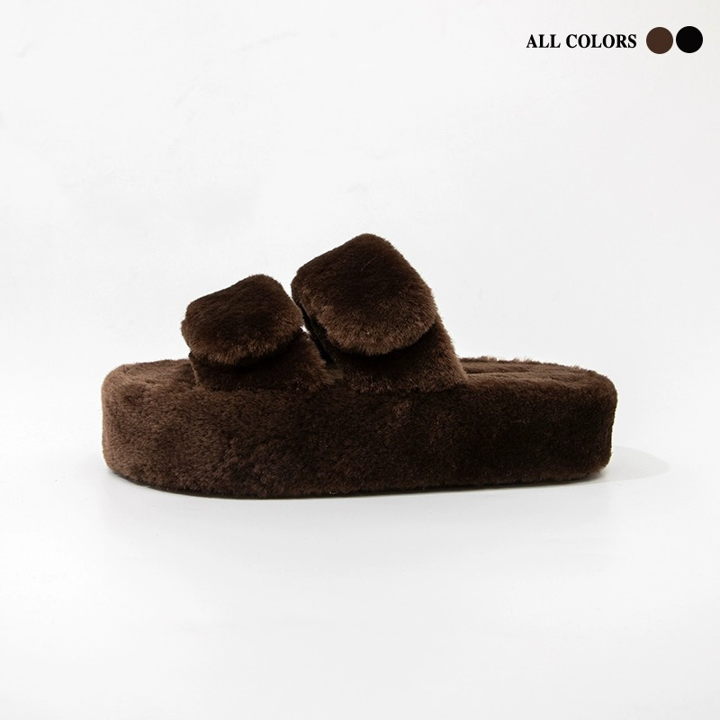 Thick-soled Non-slip Furry Slippers