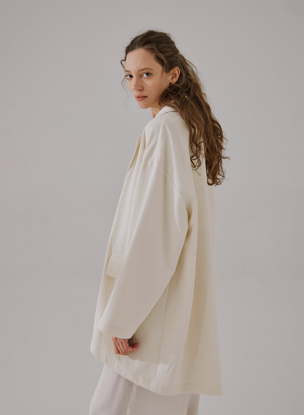 Relaxed One-Button Blazer