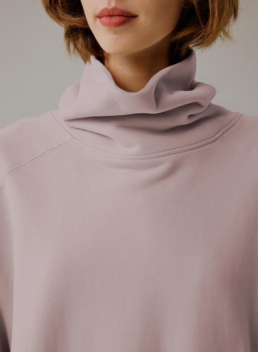 Whisper Oversized Turtleneck Sweatshirt