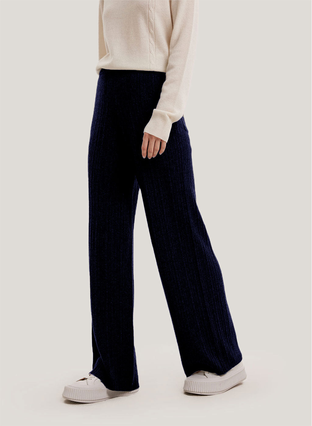 Ribbed Yak Wool Trousers
