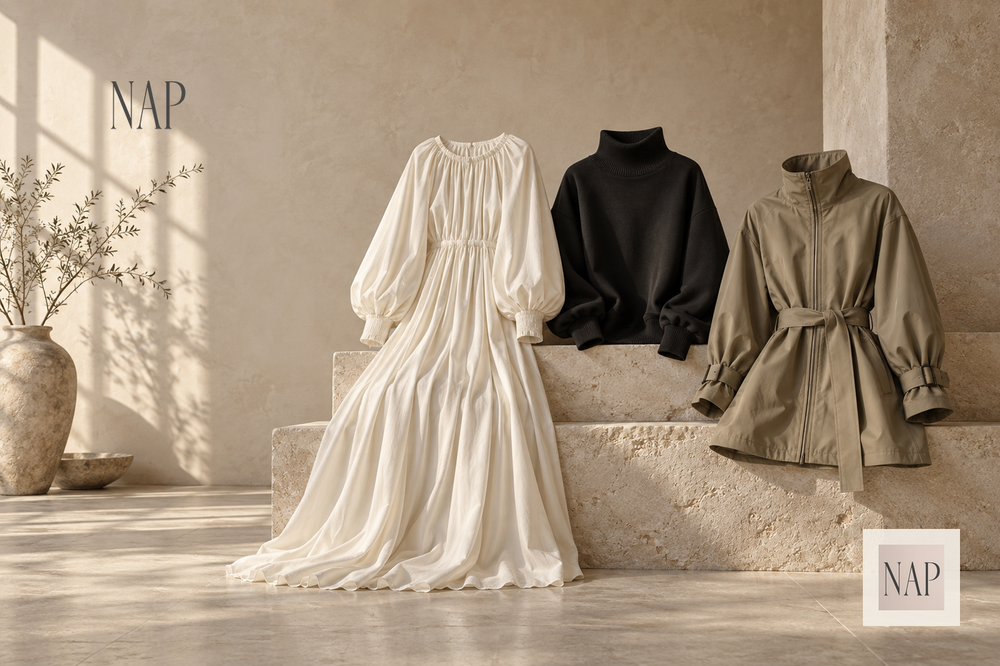 The NAP Finish Edit: Gathered Cuffs, Ribbed Trims and Cuff Straps Before Checkout