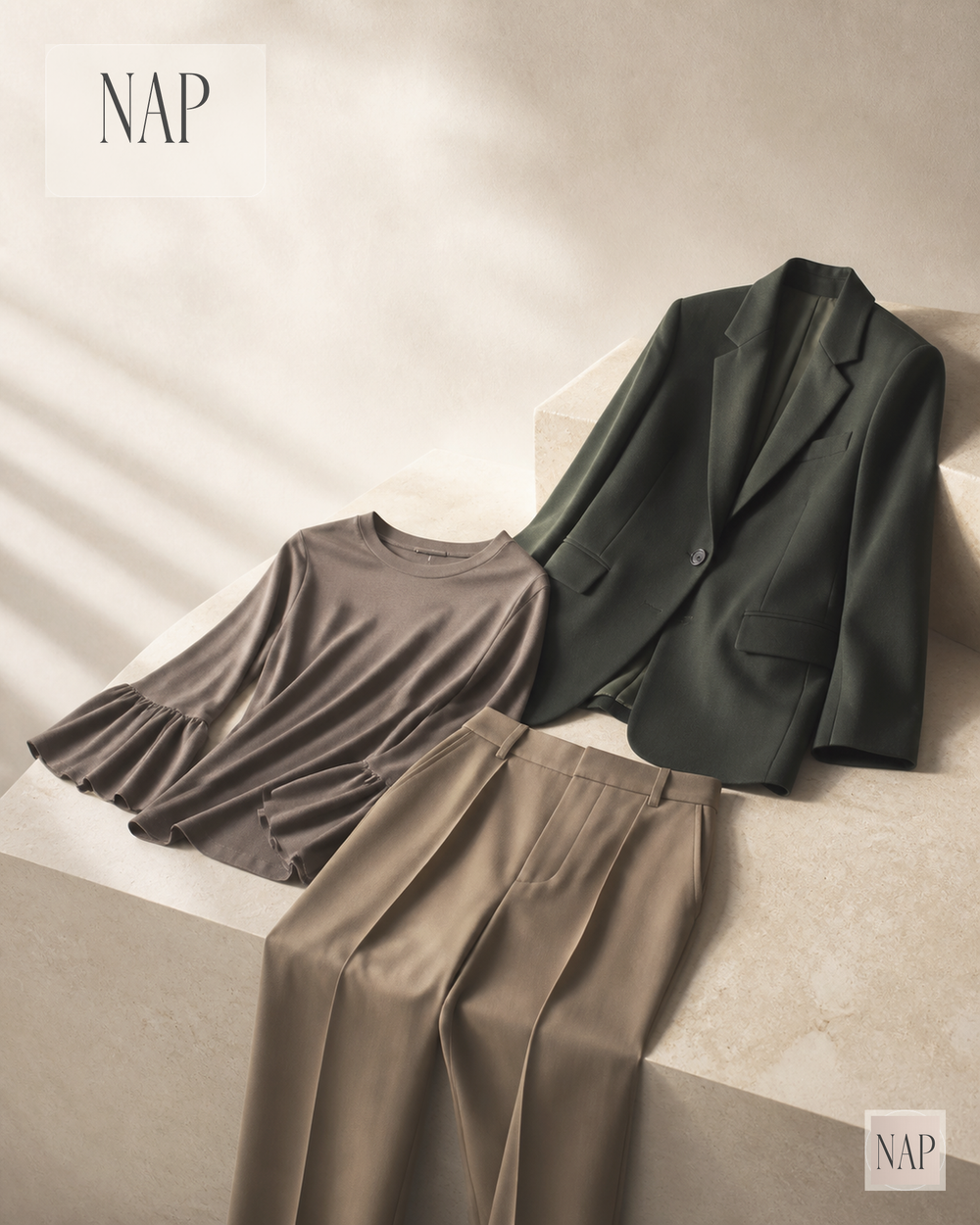 The NAP Workday Capsule: Build a Quiet Office Look in Three Pieces Before Checkout