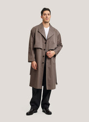 Plain-Woven Cotton Trench Coat – Nap Loungewear Outerwear