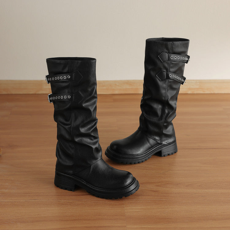 Women's Slouchy Stacked Knee - High Boots