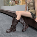 High-heeled Biker Boots