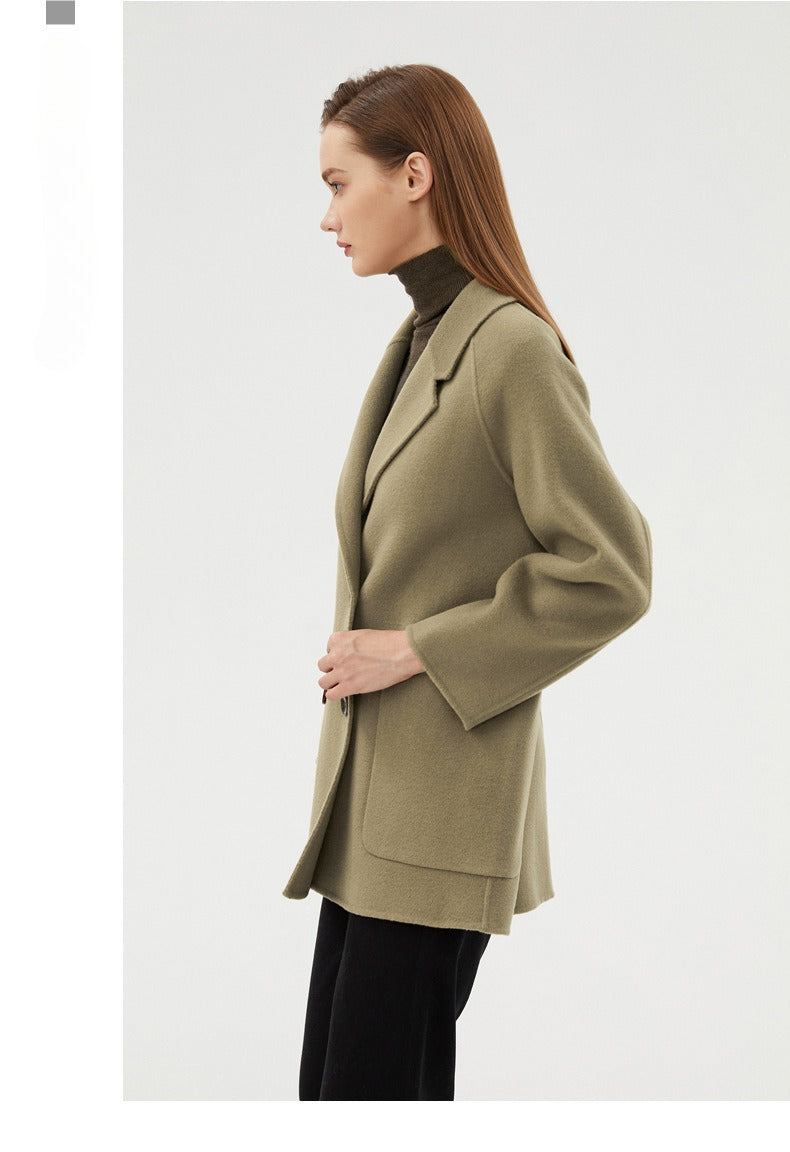Wool double-sided loose coat