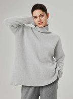 Slant Turtleneck Sweater