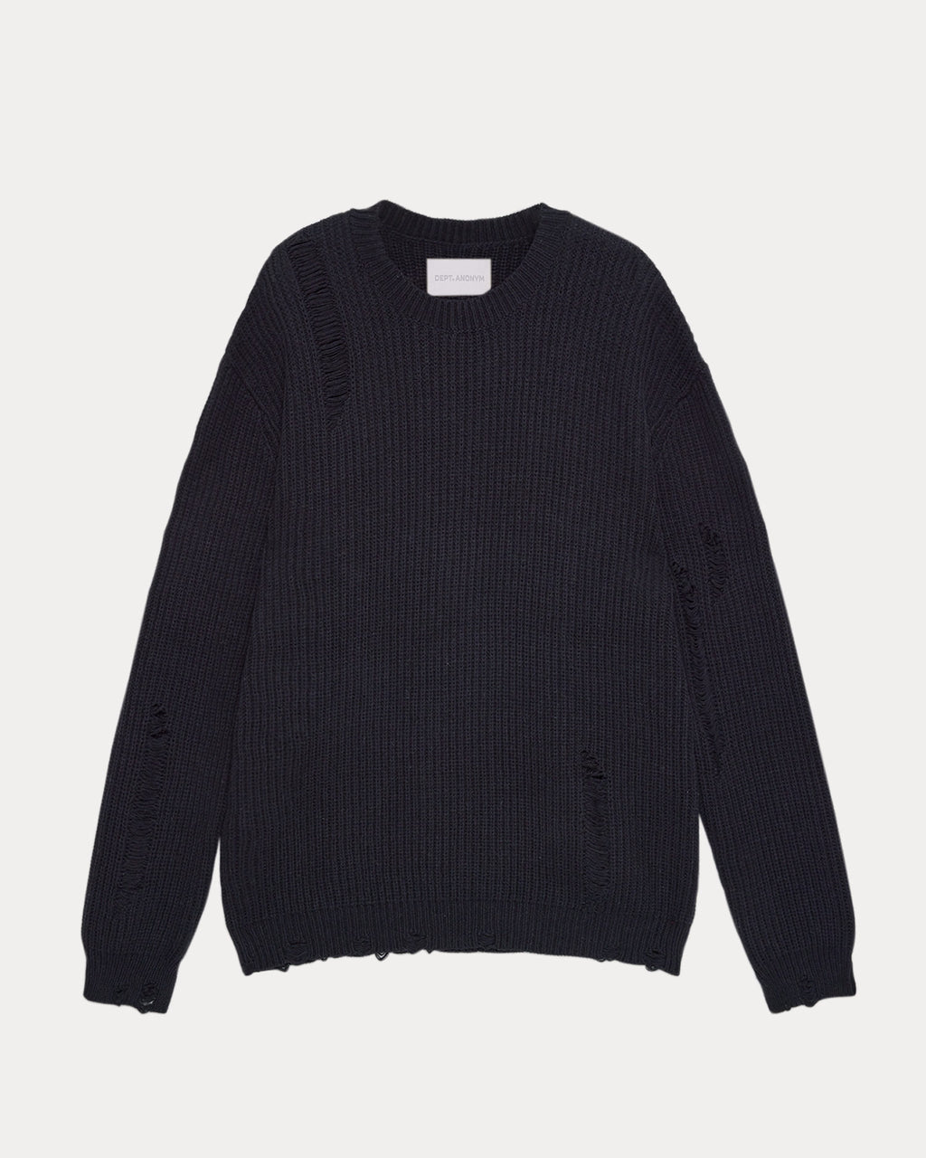 1 × Distressed Crewneck Sweater