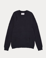 Distressed Crewneck Sweater