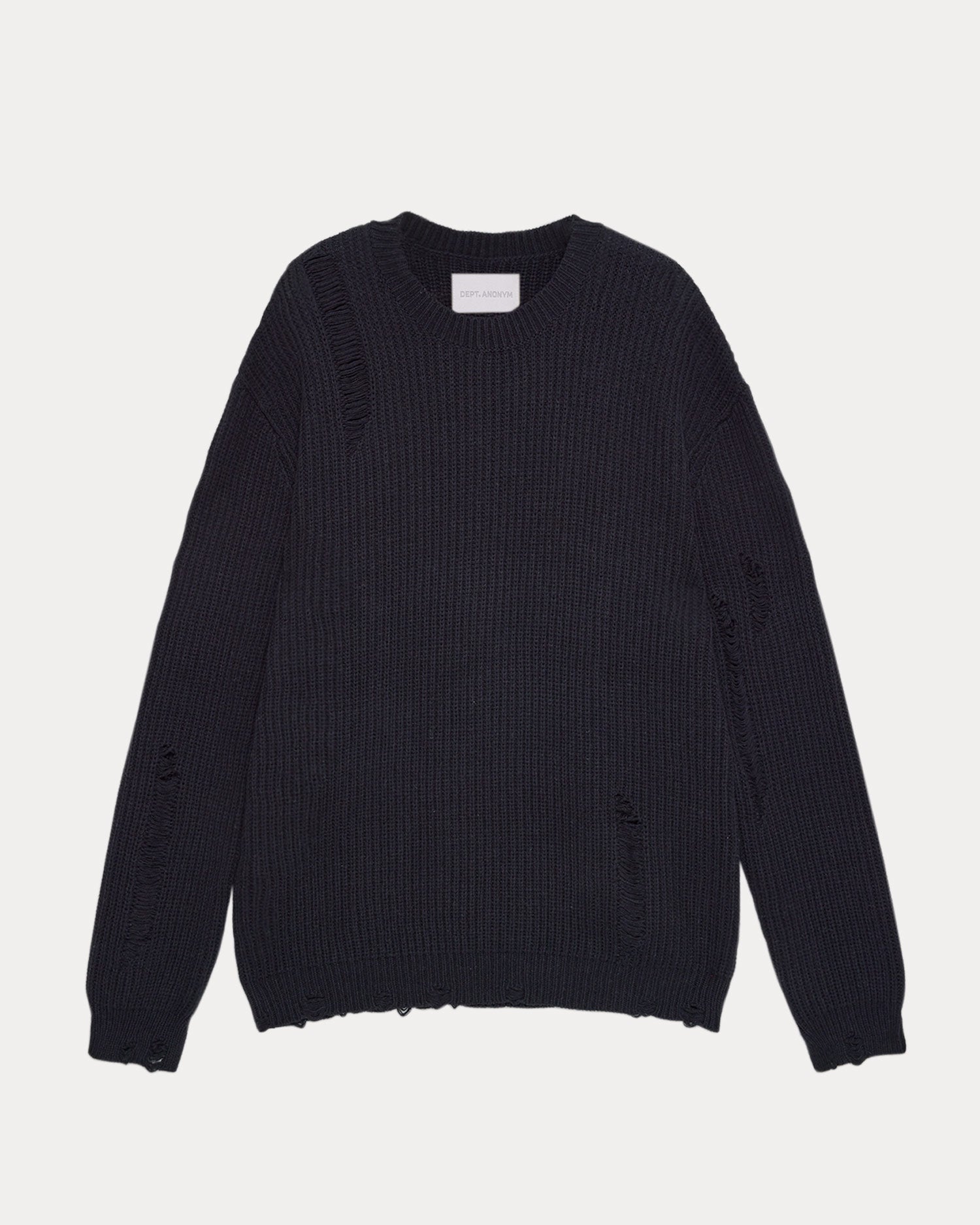 1 × Distressed Crewneck Sweater