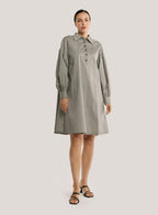Cotton-Blend Shirt Dress