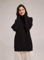 Swan Turtleneck Camel Hair Sweater