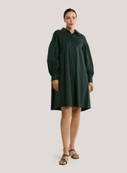 Cotton-Blend Shirt Dress