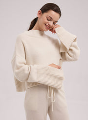 Cashmere Flare Sleeve Sweater – Nap Loungewear Sweaters & Knitwear
