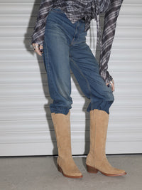 Retro Versatile Slouchy Western Cowboy Boots