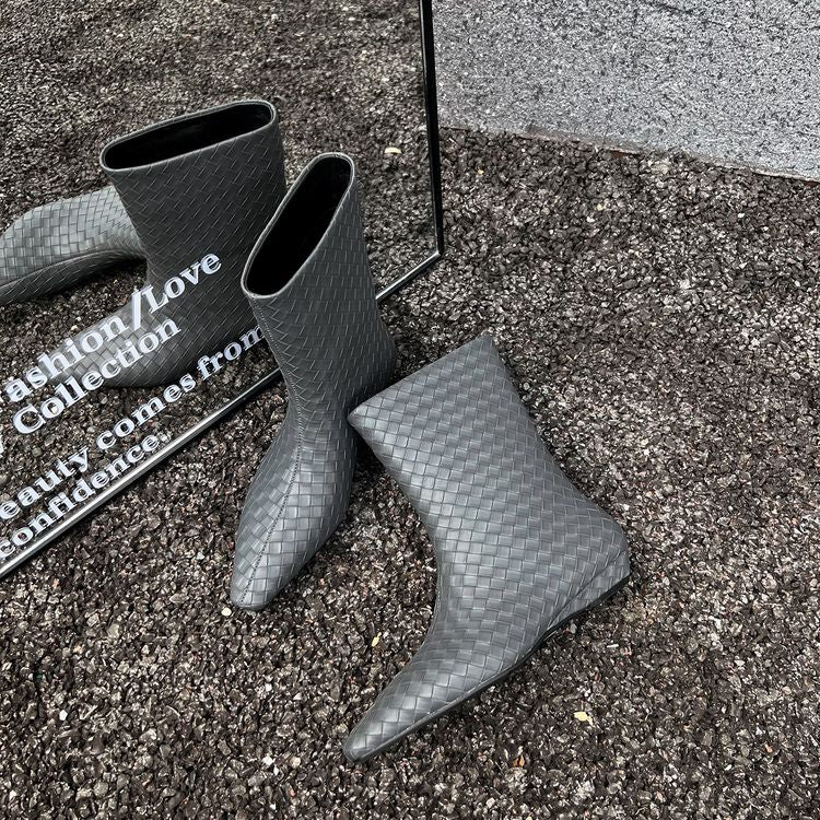 Women's Woven Mid - Calf Boots