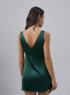 Asymmetric Camisole Silk Slip Dress