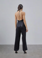 Halter Neck Silk Camisole Jumpsuit
