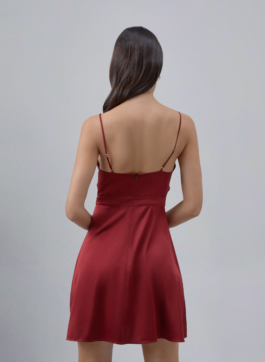 Twisted Knot Silk Mini Slip Dress