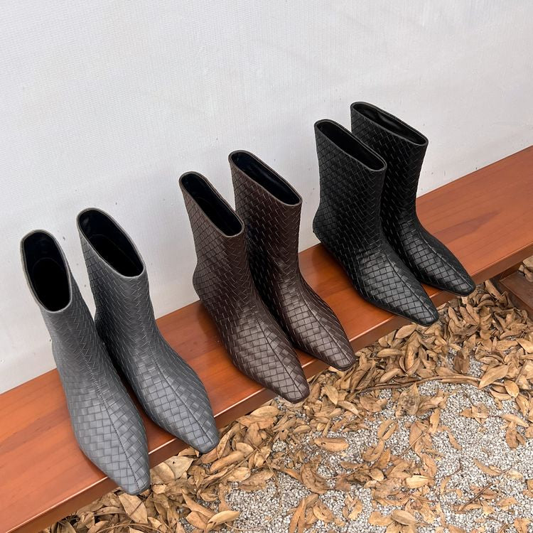 Women's Woven Mid - Calf Boots