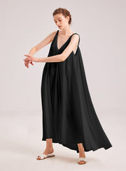 NAP Greek Open Back Silky Maxi Dress