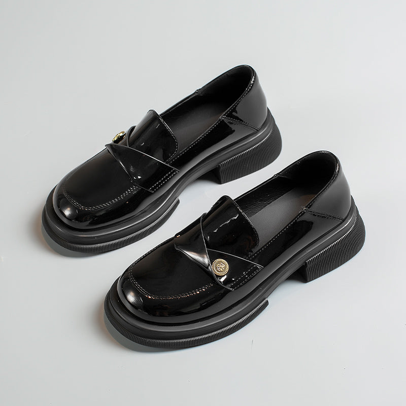 Agsdon Shiny Low-top Loafers