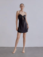 Low Back V-Neck Silk Mini Slip