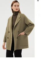Wool double-sided loose coat