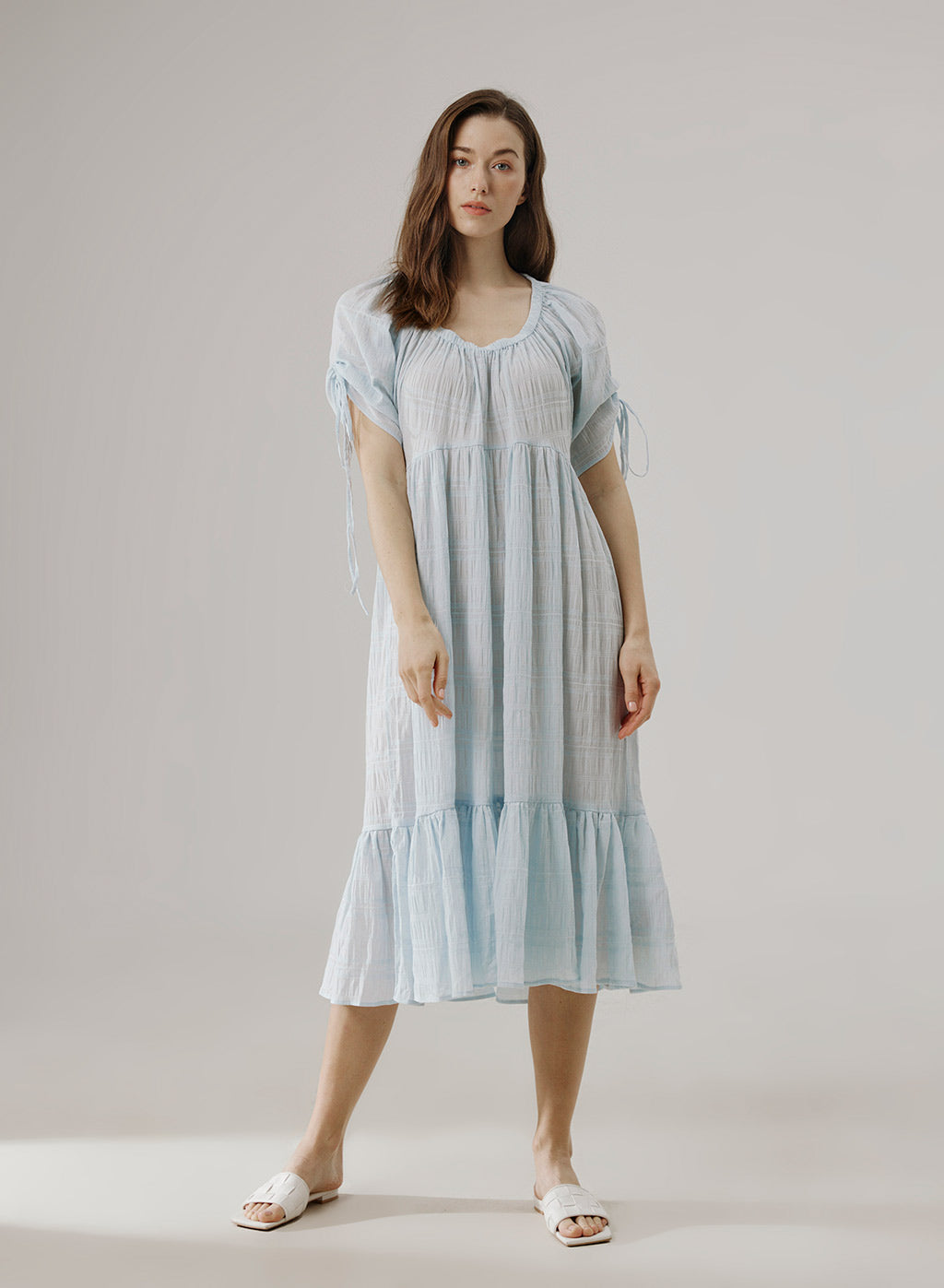 Ruffle Tiered Cotton Dress