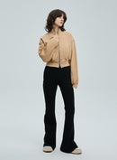 Zip Front Bomber Jacket