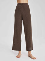 NAP Cashmere Rib-Knit Leisure Bottoms
