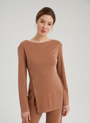 Front Slit Knit Top – Nap Loungewear Sweaters & Knitwear