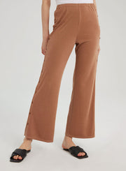 Rib-knit Flare Leg Button Pants – Nap Loungewear Sweaters & Knitwear