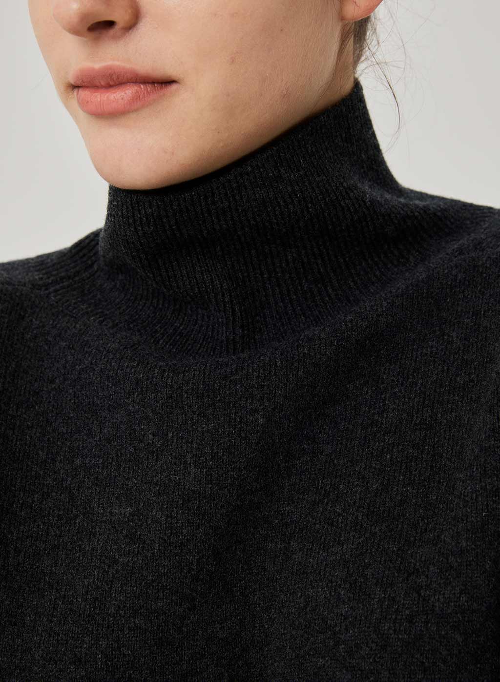 Slant Turtleneck Sweater