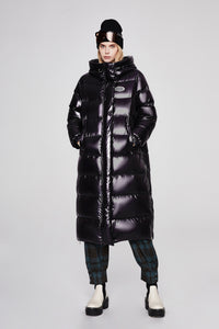 Medium-length Shiny Puffer Coat