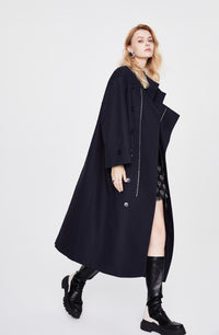 Lazy Style Long Trench Coat