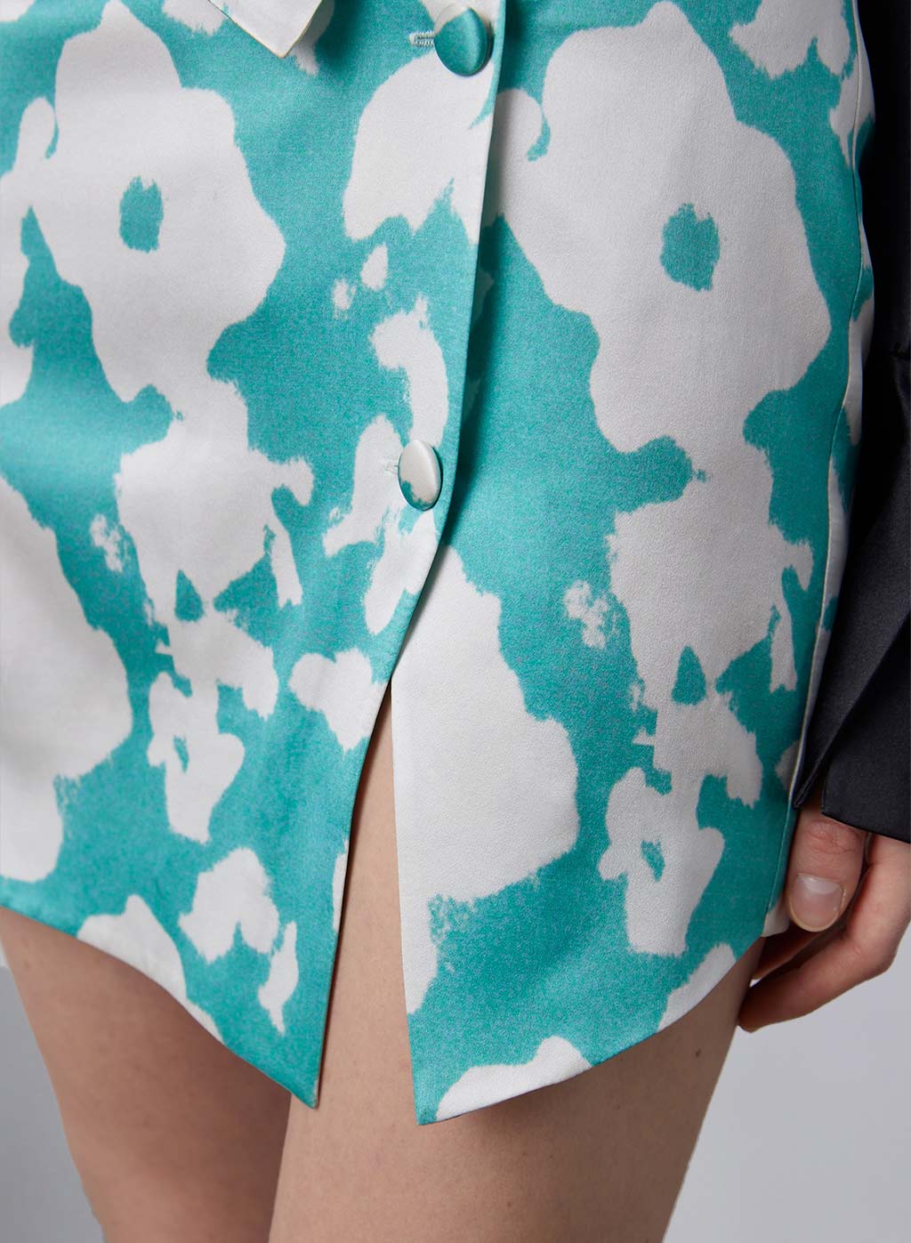 Ready to Bloom Floral Silk Mini Skirt