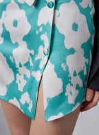 Ready to Bloom Floral Silk Mini Skirt