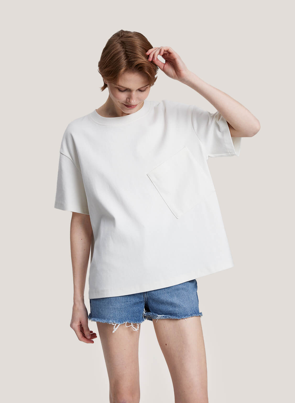 100% Cotton Crewneck Pocket Tee