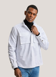 100% Cotton High Neck Utility Shirt – Nap Loungewear Tops